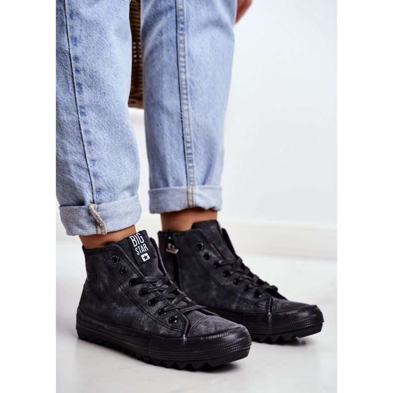 Sneakers da donna Big Star High Warmed Nero GG274069 2