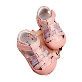 Apawwa Sandali Bambini con Velcro Glitter Rosa Ontario grigio 2