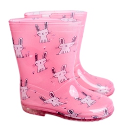 Stivali da pioggia in gomma per bambini Pink Bunny rosa 1