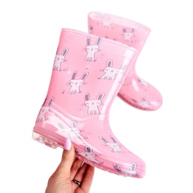 Stivali da pioggia in gomma per bambini Pink Bunny rosa 2