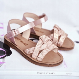 FRROCK Sandali Da Bambina Con Velcro Per Bambina Rosa Lilo giallo 1
