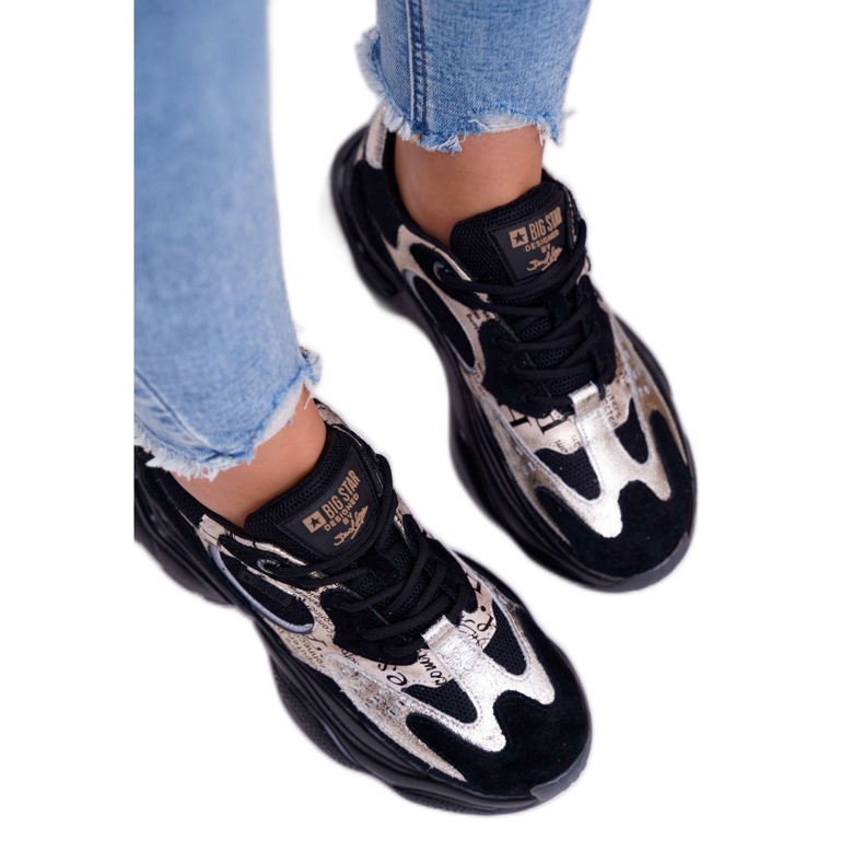 Scarpe Sportive da Donna Big Star di Daniel Lopez Nere e Oro FF274A524 nero giallo 2