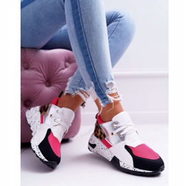 Scarpe Sportive da Donna Lu Boo Con Motivo Leopardato Bianco Malibu nero rosa argento 2