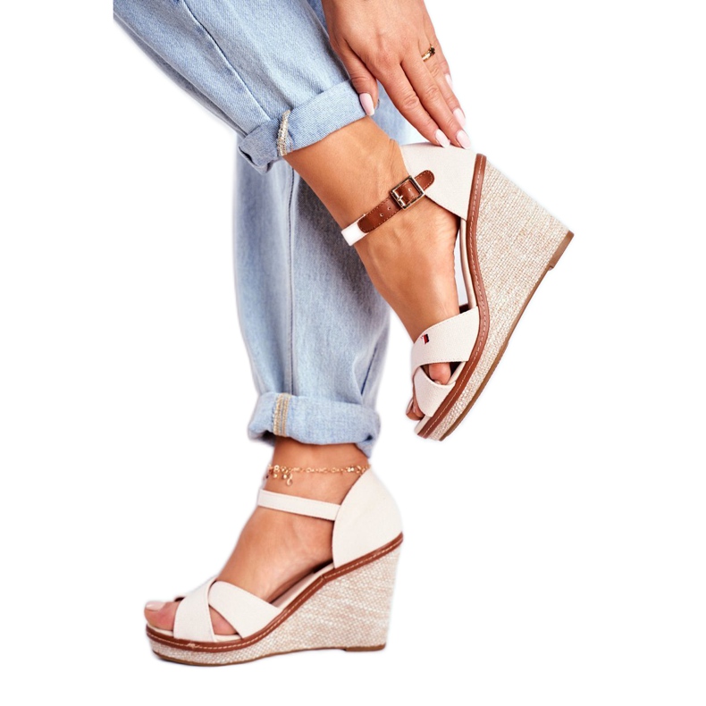 SEA Sandali da donna con zeppa Beige LaMane 1