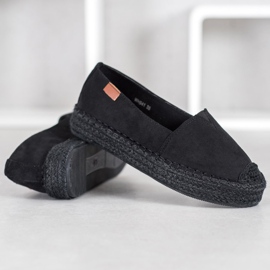 SHELOVET Espadrillas Nere Con Camoscio nero 1