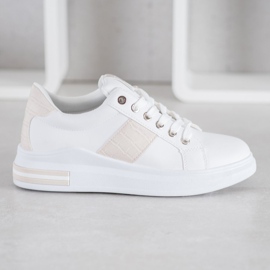 RTX WALK Sneakers Con Inserti Beige bianco rosa 2
