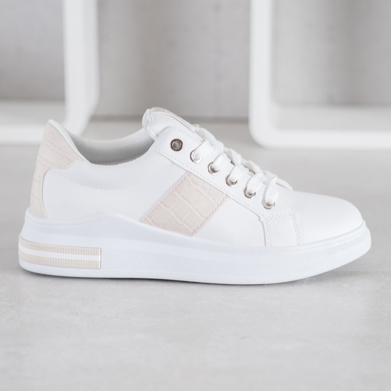 RTX WALK Sneakers Con Inserti Beige bianca rosa 2