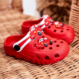 PB2 Pantofole Bambini Schiuma Crocs Red Cars Bruno rosso 1