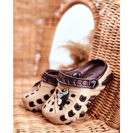 Crocs Brown Foam per bambini Brown Plane Donald marrone 1