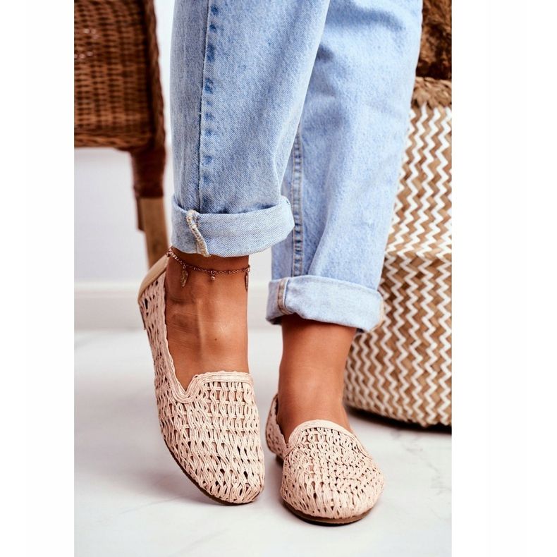 Ballerine da donna Lu Boo Intrecciate Beige 4Ever 1