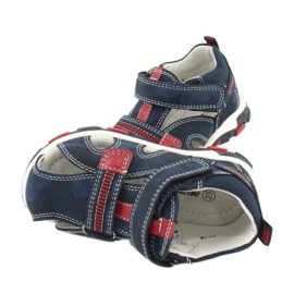 Apawwa Sandali da bambino con velcro Navy Goreno rosso blu navy 4