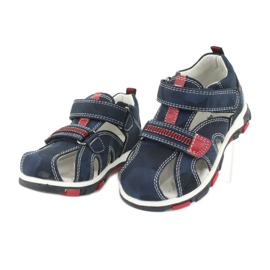 Apawwa Sandali da bambino con velcro Navy Goreno rosso blu navy 2