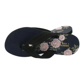 American Club Infradito in schiuma da donna americane JP04 nero rosa 2