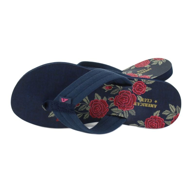 American Club Infradito in schiuma da donna americane JP04 rosso blu navy 2