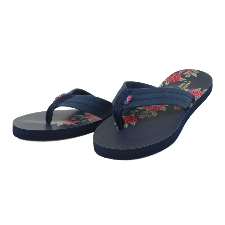 American Club Infradito in schiuma da donna americane JP04 rosso blu navy 1