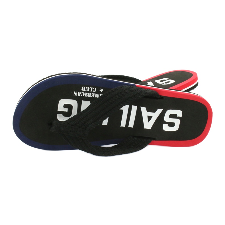 American Club Infradito da uomo American JP02 bianco nero rosso blu navy 2