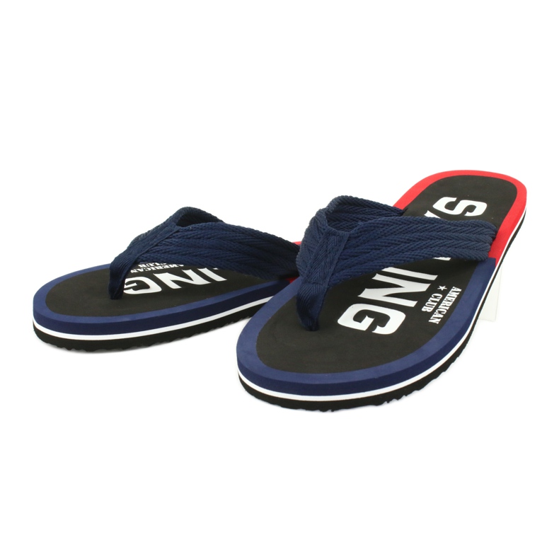 American Club Infradito da uomo American JP02 bianca nero rosso blu navy 1