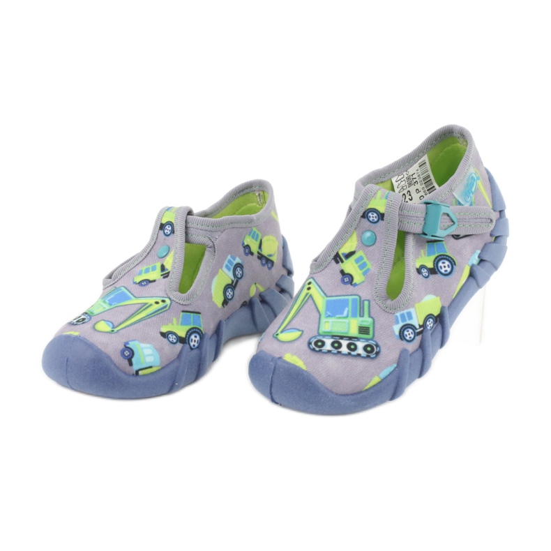 Scarpe per bambini Befado 110P371 blu grigio verde giallo 2