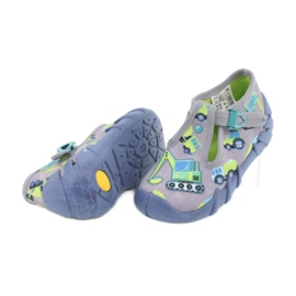 Scarpe per bambini Befado 110P371 blu grigio verde giallo 3