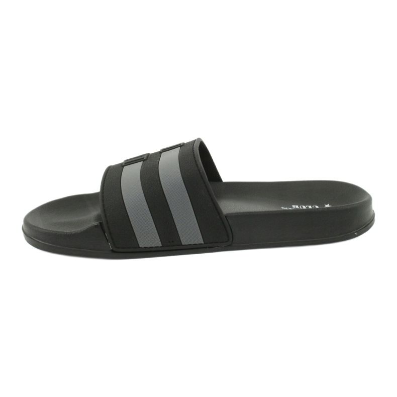 American Club Ciabatte da piscina da uomo americane NH15 a due righe nero grigio 1