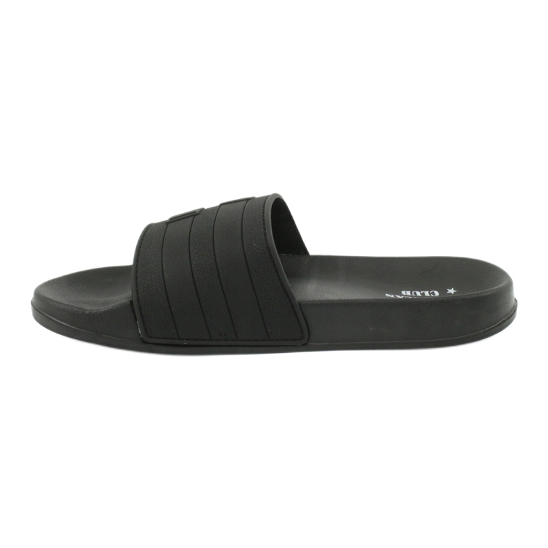 American Club Ciabatte da piscina da uomo americane NH15 a due righe nero 1
