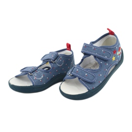 American Club Sandali americani scarpe per bambini soletta in pelle TEN28 rosso blu giallo 2