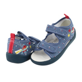 American Club Sandali americani scarpe per bambini soletta in pelle TEN28 rosso blu giallo 3