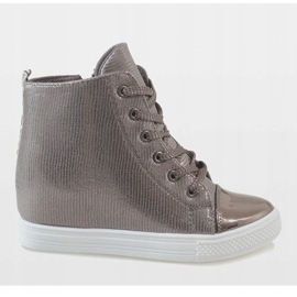 Sneakers con zeppa grigie 29333-3 grigio 2