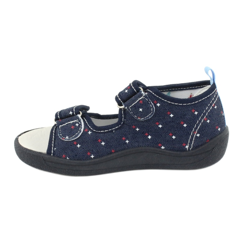 American Club Sandali americani scarpe per bambini soletta in pelle TEN28 blu navy 1