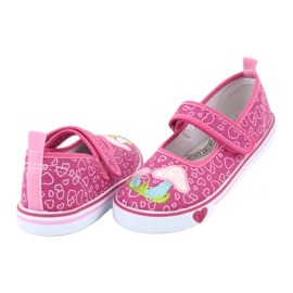 American Club Sneakers ballerine con velcro TEN15 cuori blu rosa verde 3