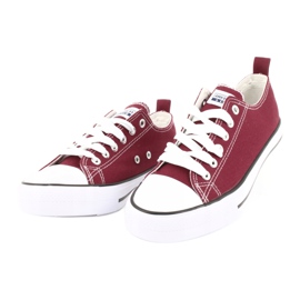 American Club Sneaker femminili legate Borgogna rosso 2