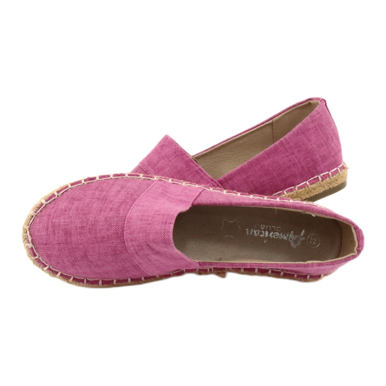 American Club Ballerine per ragazze espadrillas americane rosa 4