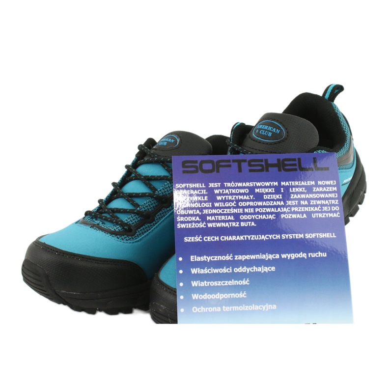 Scarpe sportive softshell impermeabili American Club HL05 nero blu 5