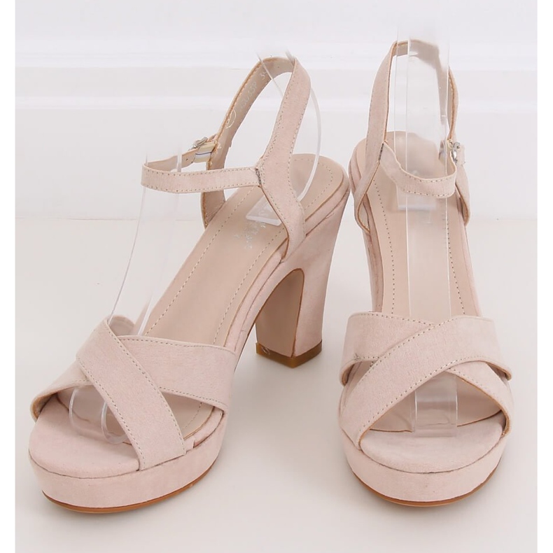 Sandali su un palo beige NS033P Beige 1