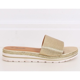 Pantofole dorate da donna dorate 222-32II Gold d'oro 1