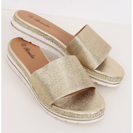 Pantofole dorate da donna dorate 222-32II Gold d'oro 2
