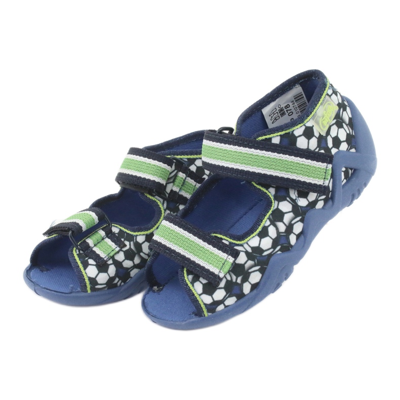 Scarpe da bambino Befado verde 250P078 bianca blu navy 2