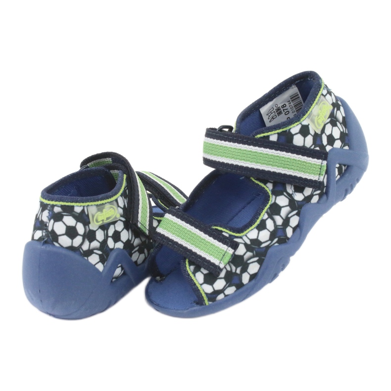 Scarpe da bambino Befado verde 250P078 bianca blu navy 3