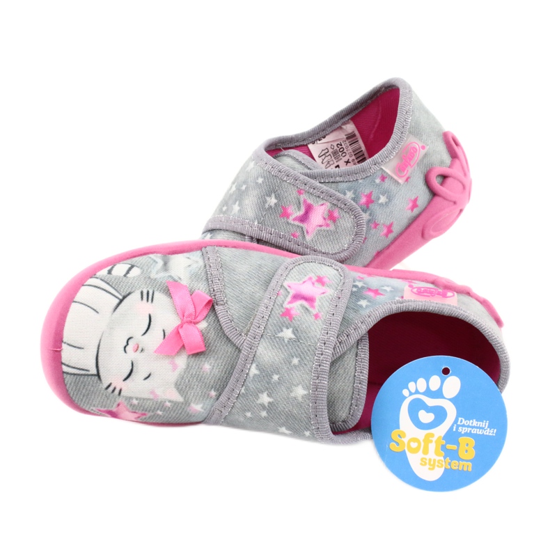 Scarpe per bambini Befado 122X002 rosa grigio 5