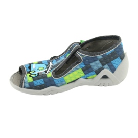 Scarpe per bambini Befado 217P104 blu grigio verde 3