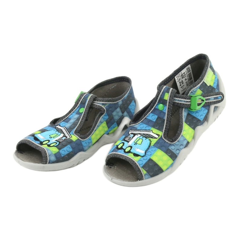 Scarpe per bambini Befado 217P104 blu grigio verde 4