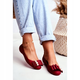 LU BOO Ballerine Gomma Meliski Fiocchi Rosso Joleen 2