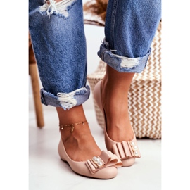 LU BOO Ballerine Gomma Meliski Fiocchi Beige Joleen 1