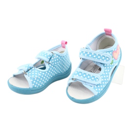 American Club Scarpe per bambini pantofole sandali cuori americani TEN20 bianco blu rosa 2
