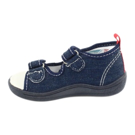 American Club Sandali americani scarpe per bambini soletta in pelle TEN46 rosso blu navy 1