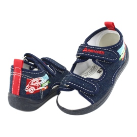 American Club Sandali americani scarpe per bambini soletta in pelle TEN46 rosso blu navy 3