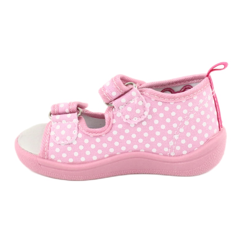 American Club Scarpe per bambini pantofole sandali cuori americani TEN20 bianco rosa 4
