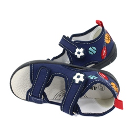 American Club Sandali ragazzi americani TEN27 pantofole a palla blu navy 4