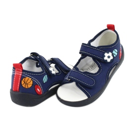 American Club Sandali ragazzi americani TEN27 pantofole a palla blu navy 3