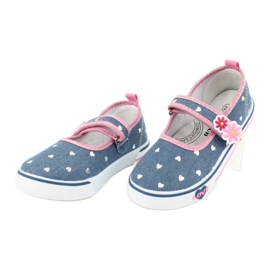 American Club TEN14 Sneaker con velcro blu rosa grigio 2